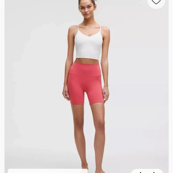 SoulCycle x lululemon Align High-Rise Short 8" in the color Raspberry Cream - Picture 2 of 7
